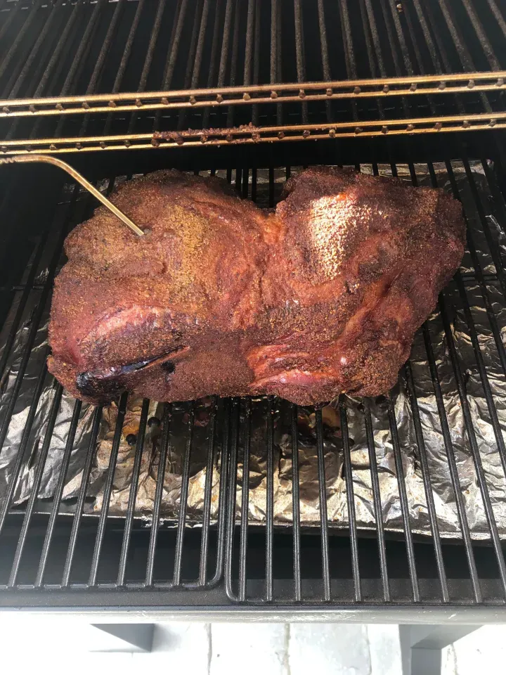 Pork shoulder first up--easy and awesome.