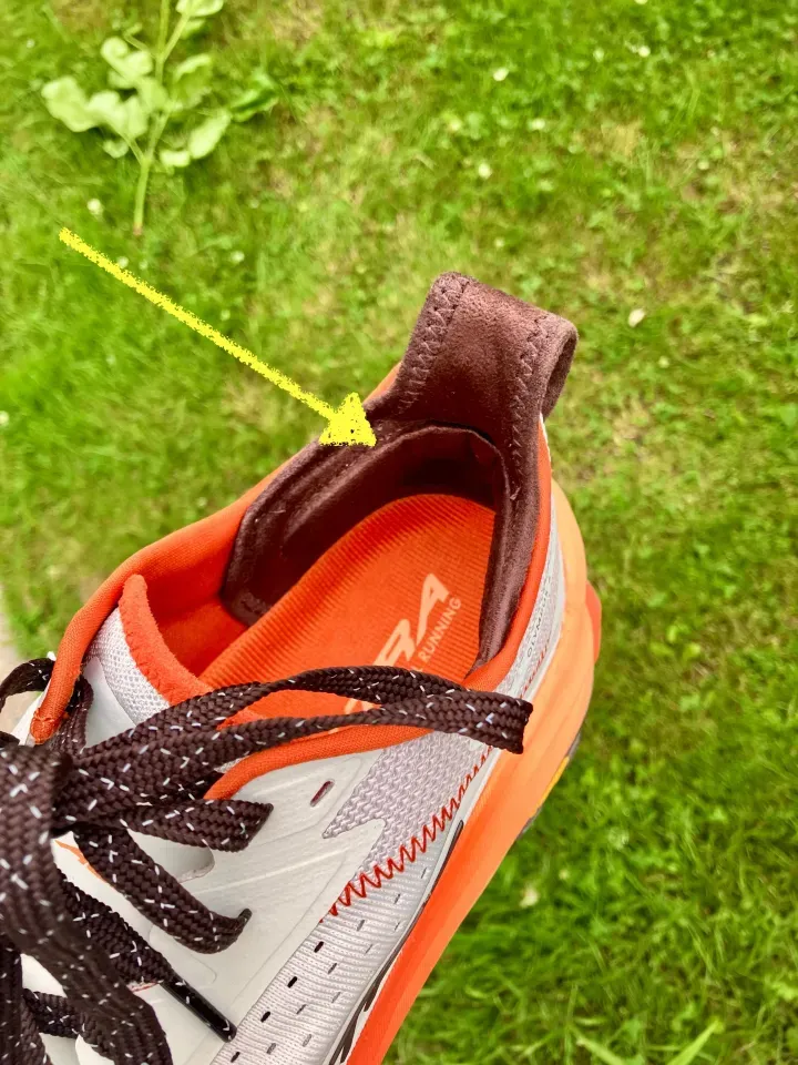 The heel lock padding rubs the back of my foot in the ach...