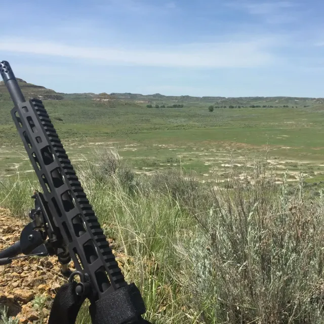 I put the Spitfire 3x on a Ruger 556 MPR. Hunted prairie ...