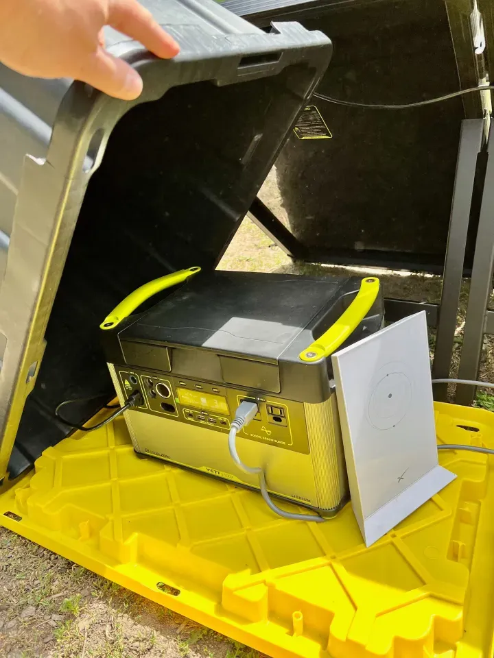 I use the Yeti to charge lots of things while camping, in...