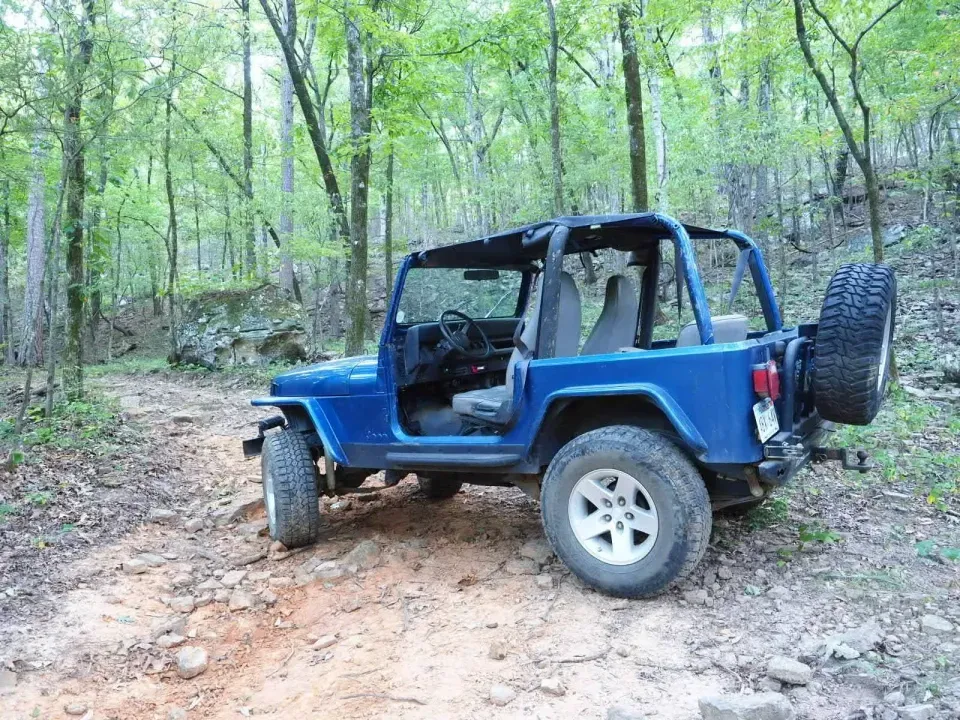 My Jeep YJ on the trail with the On X app!